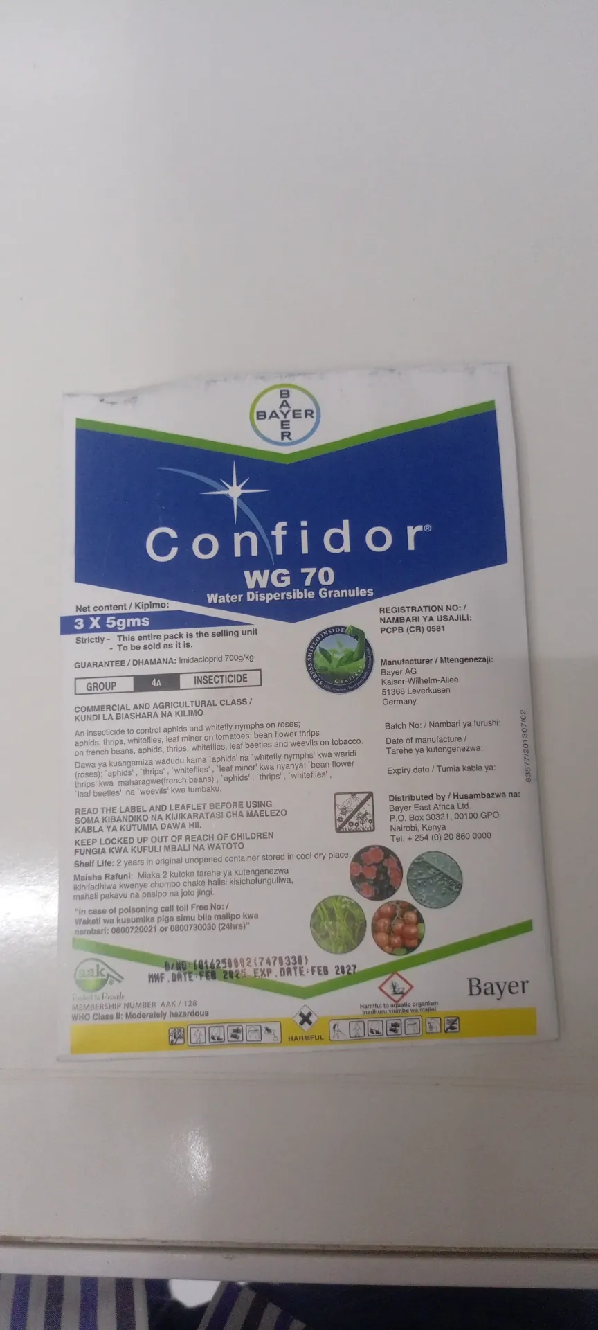 BAY CONFIDOR WG70 15g